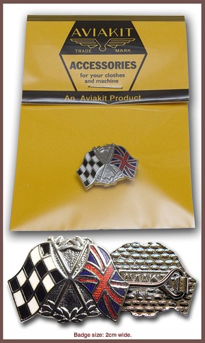 Aviakit twin flags badge - flags,