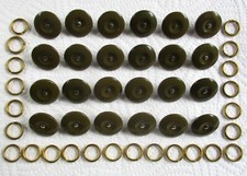 24x British Army:"DENIM BATTLEDRESS BLOUSE BUTTONS & RINGS" (19mm, BD, Overalls)