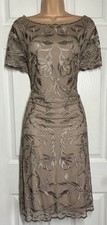 PHASE EIGHT Taupe Embroidered