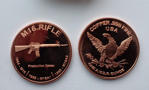 1oz copper coin m16 - coin,