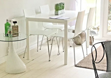 IKEA White Dining Table And Four White NEXT Chairs