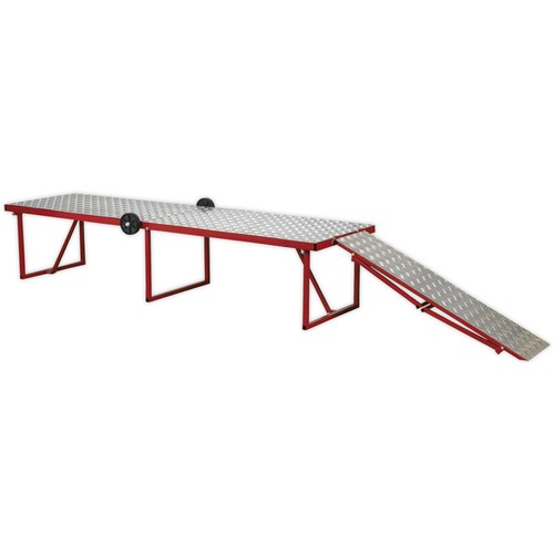 Folding motorcycle workbench - folding,