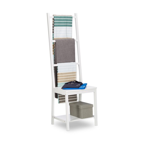 Towel rack bamboo clothes - towel,