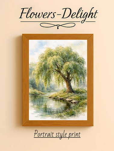 Weeping willow wall - art, print