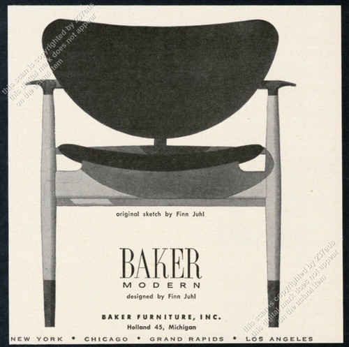 1952 finn juhl modern chair - finn,