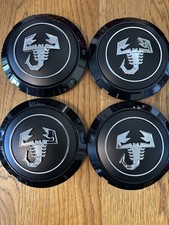 Abarth Wheel Centre Cap Hub Black silver  595 695 500 Abarth 