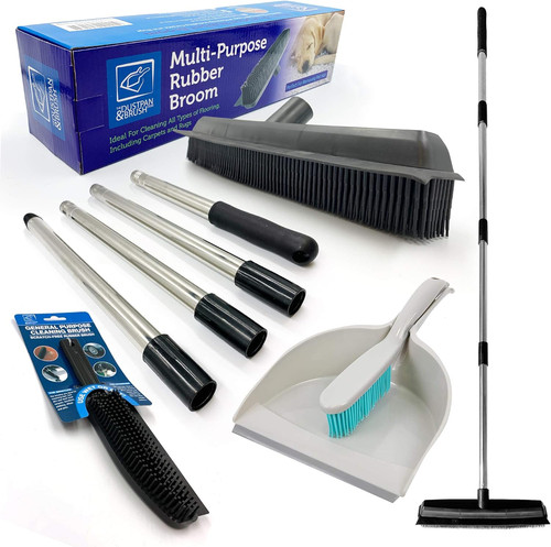 Rubber broom long handle - rubber,