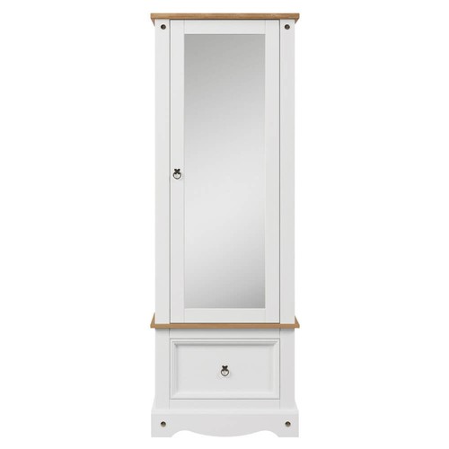 White armoire mirrored - armoire, door