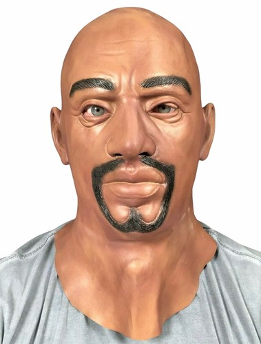 Black man mask male - male, goatee
