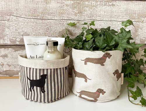 Handmade fabric storage tub - handmade,