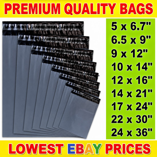 Grey mailing bags strong poly - grey,