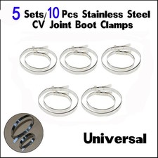 Universal Stainless Steel Adjustable Axle CV Joint Boot Crimp Clamps Large&Small