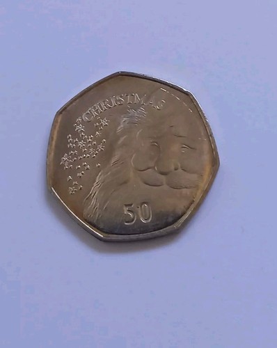 50p christmas coin gibraltar - 50p,