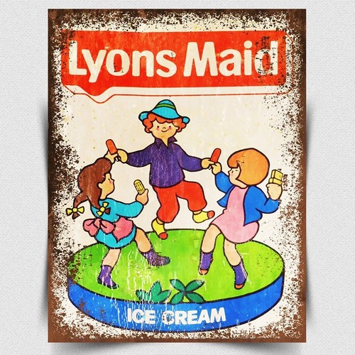 Lyons maid ice cream - maid,