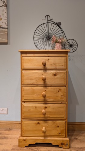 Tall narrow pine chest - narrow,