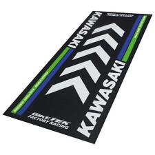 BikeTek Series 4 Garage Mat Kawasaki 190 x 80cm Motorcycle Display Workshop Mats