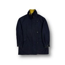 Steinbock Himalaya Loden Double Breasted Navy Wool Button Up Coat Size UK 14