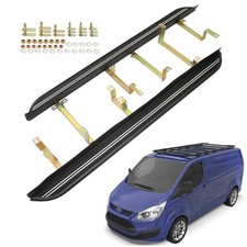 FOR FORD TRANSIT CUSTOM SWB 2012-2023 SIDE STEPS RUNNING BOARDS SIDE BARS PAIR