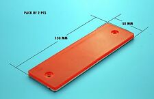 2X Self-Adhesive RED Rectangular Trailer/Caravan Rear Reflectors 150x50mm