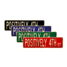 Positively 4TH ST Vintage Sign| Bob Dylan Song Clubs Street Décor Aluminum Sign