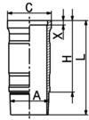 Cylinder sleeve 140mm - sleeve, outer