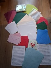 Craft room clearout, Card Making Kit, A4 Card & Paper, Coloured Envelopes, Bags.