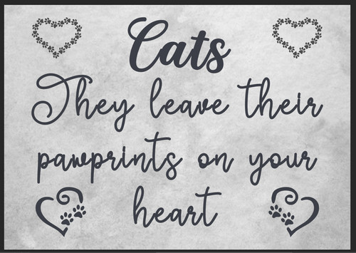 Cats leave pawprints heart - cats,