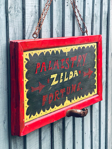 Vintage hand painted - hand, palmistry