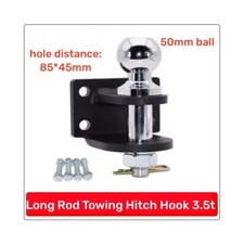Universal 50mm Towing Ball Tow Hook Hitch Coupling with Bolts Tow Jaw 3.5T UK