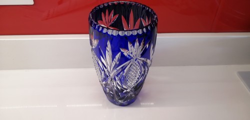 Vintage cut crystal blue - cut,