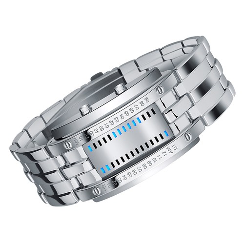 Mens binary watch casual - mens,