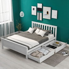 4ft6 Double Bed Frame Wooden
