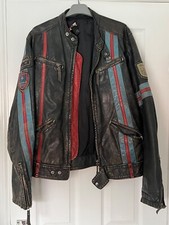 DIESEL HOJE LEATHER CAFE RACER MOTORCYCLE JACKET XL BLACK RARE VINTAGE