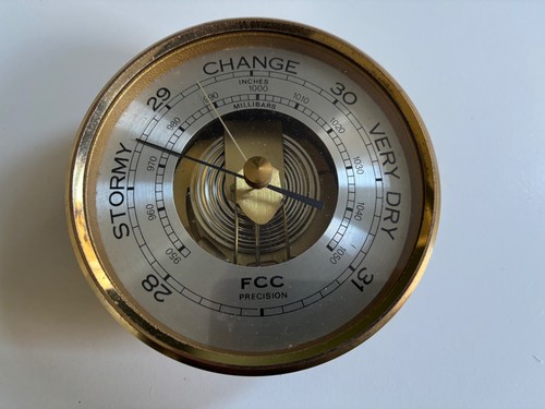 Vintage fcc barometer brass - vintage,