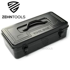 Vintage Army Black Tool Box Metal Van Chest Carry Handle Military Surplus Ammo