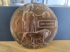 WW1 Memorial Death Plaque Dead