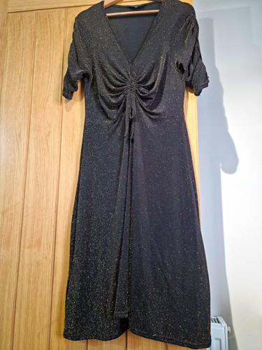 Primark black glitter - black, ruched