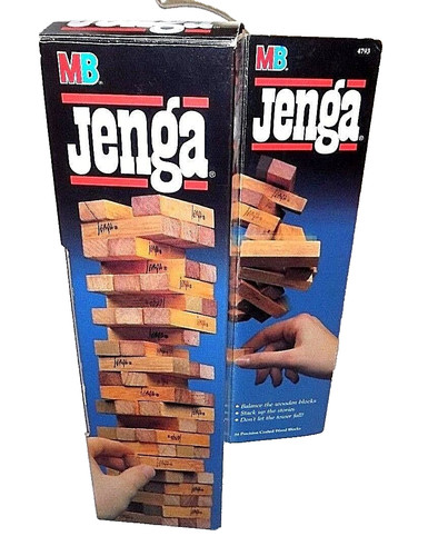 80s jenga wooden - 80s, block