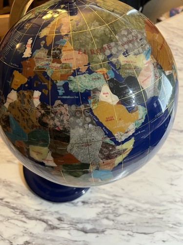 Blue lapis world - globe, 24"