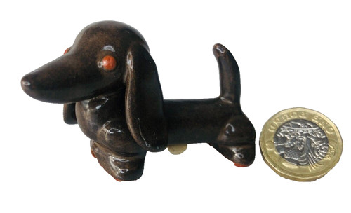 Dog ornament dachshund pottery - dog,
