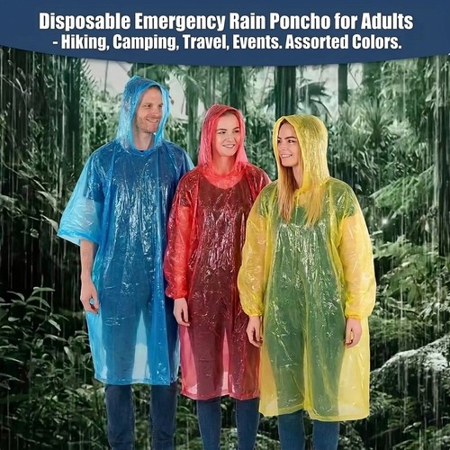 Disposable rain poncho - disposable,