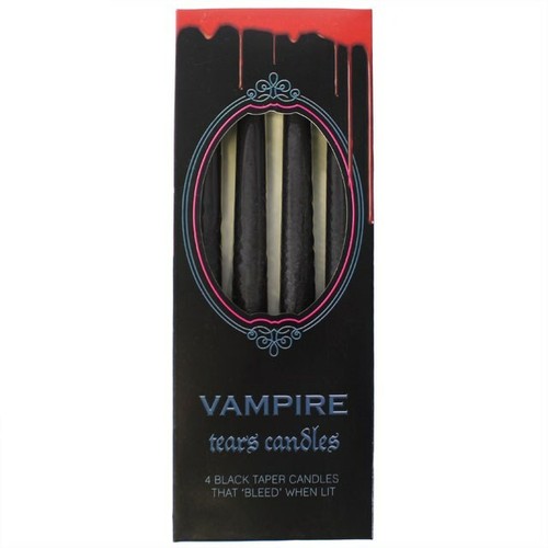 Black taper candles vampire - black,