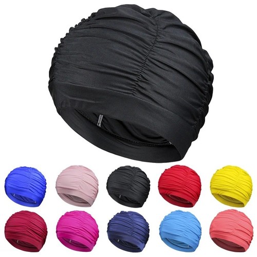 Black swimming cap adult - black,