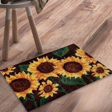 Lattice Hook Rug Kit Sunflower