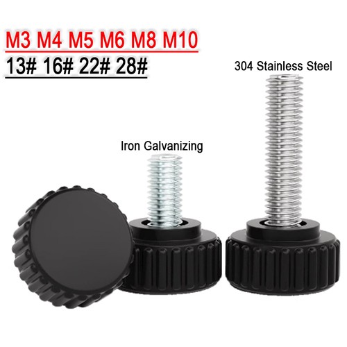 Thumb screws plastic black - screws,