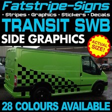 to fit FORD TRANSIT SWB GRAPHICS STICKERS STRIPES DECALS MK6 MK7 CAMPER VAN MX