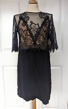 SANDRO BLACK LACE STRAIGHT CUT