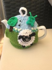 HAND KNITTED  SHEEP  TEA COSY