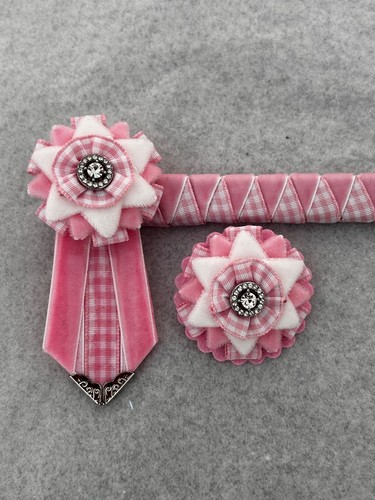 Pink and white - velvet,