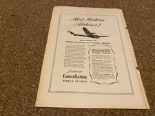 AC28 ADVERT 11X8 LOCKHEED CONSTELLATION WORLD LEADER
